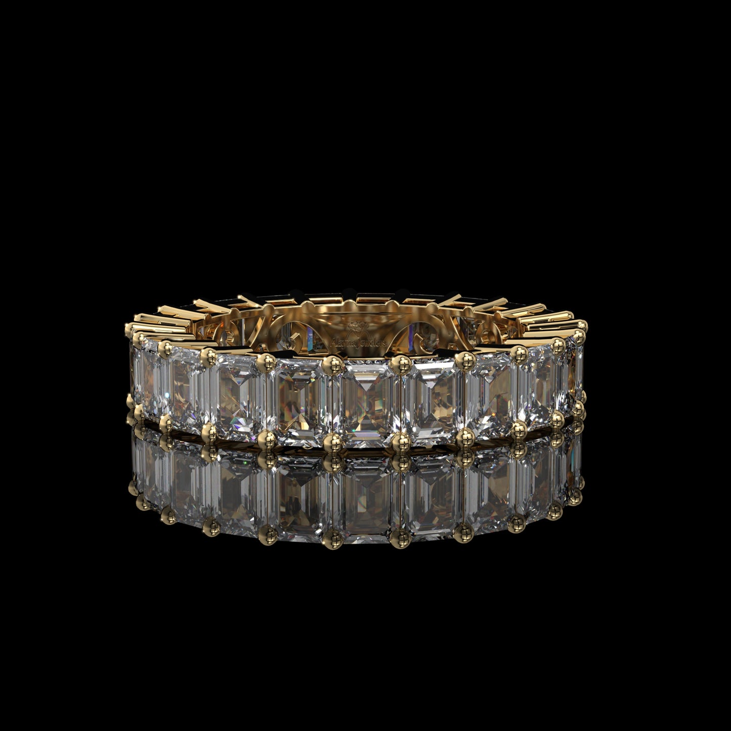 Emerald Cut Lab Diamond Eternity Band