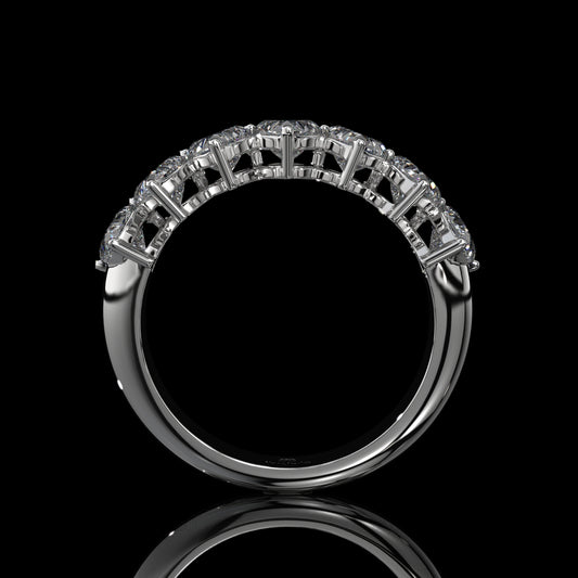 Heart Lab Grown Diamond Band – Elegant Heart Shape Design