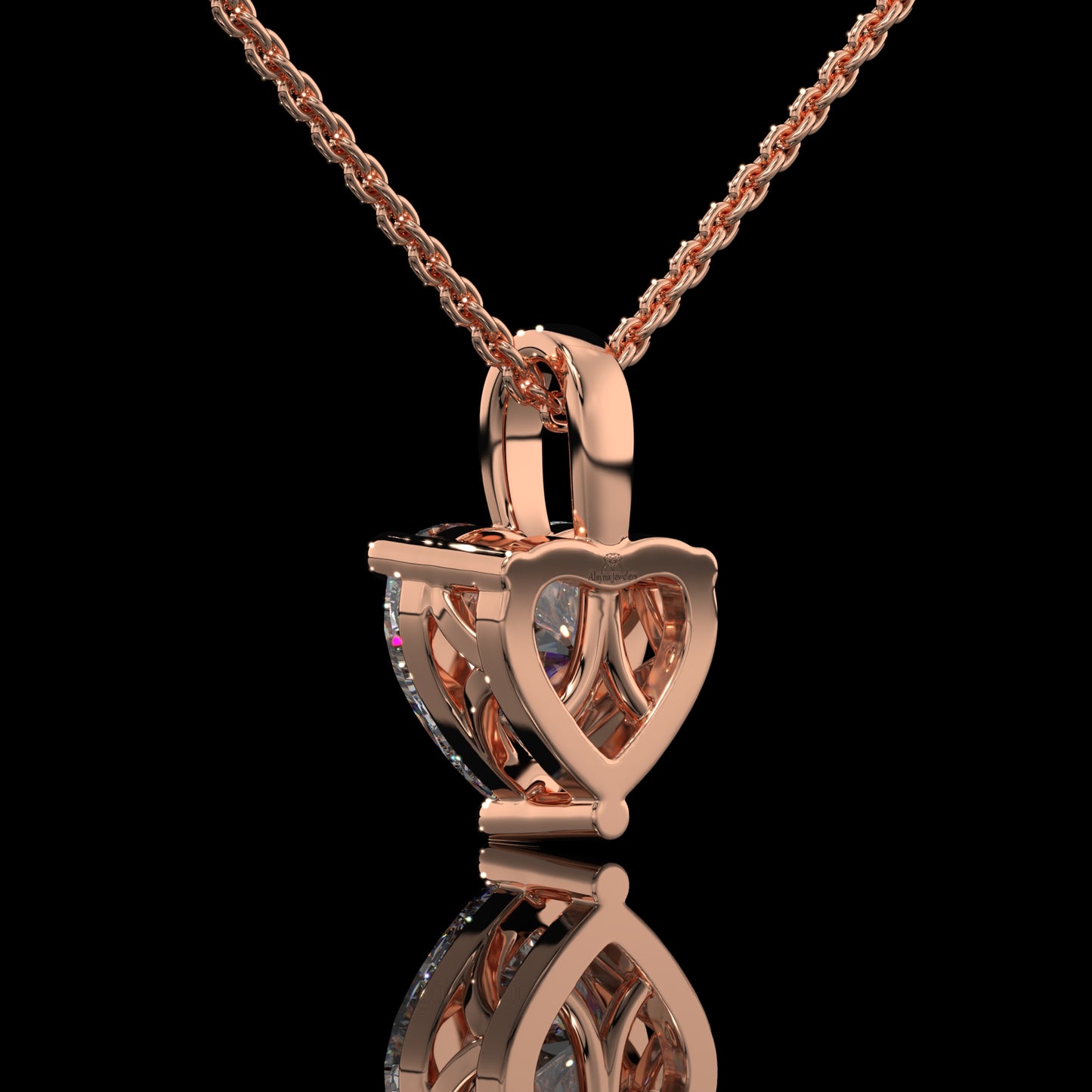 Heart Cut Lab Diamond Pendant Necklace