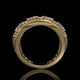 Princess Cut Lab Diamond Wide Cigar Band with Round Halo