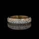 Princess Cut Lab Diamond Band with Pavé Accent Row