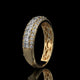 Princess Cut Lab Diamond Band with Pavé Accent Row