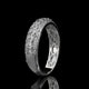 Princess Cut Lab Diamond Band with Pavé Accent Row