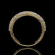 Princess Cut Lab Diamond Band with Pavé Accent Row