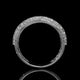 Princess Cut Lab Diamond Band with Pavé Accent Row