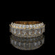 Emerald & Oval Lab Diamond Wide Band with Hidden Pavé Gallery