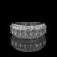 Emerald & Oval Lab Diamond Wide Band with Hidden Pavé Gallery