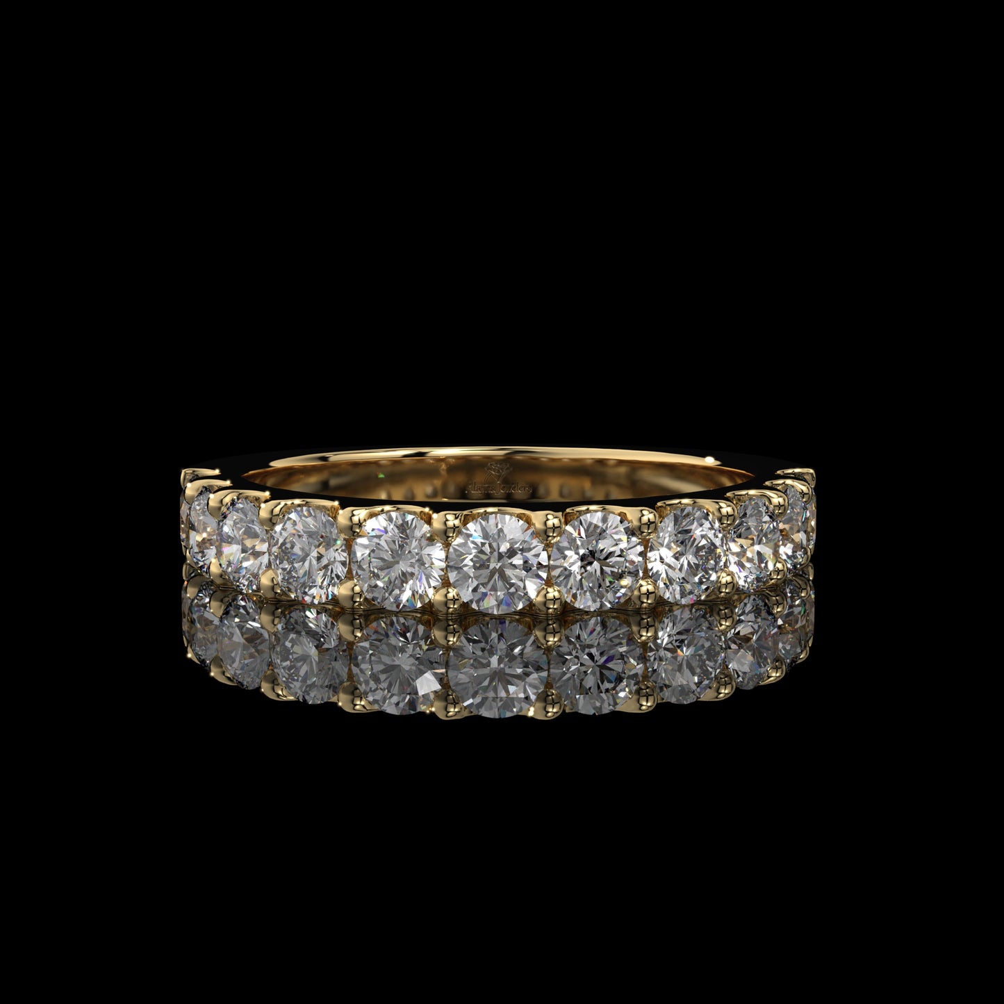 Round Brilliant Lab Diamond Wedding Band