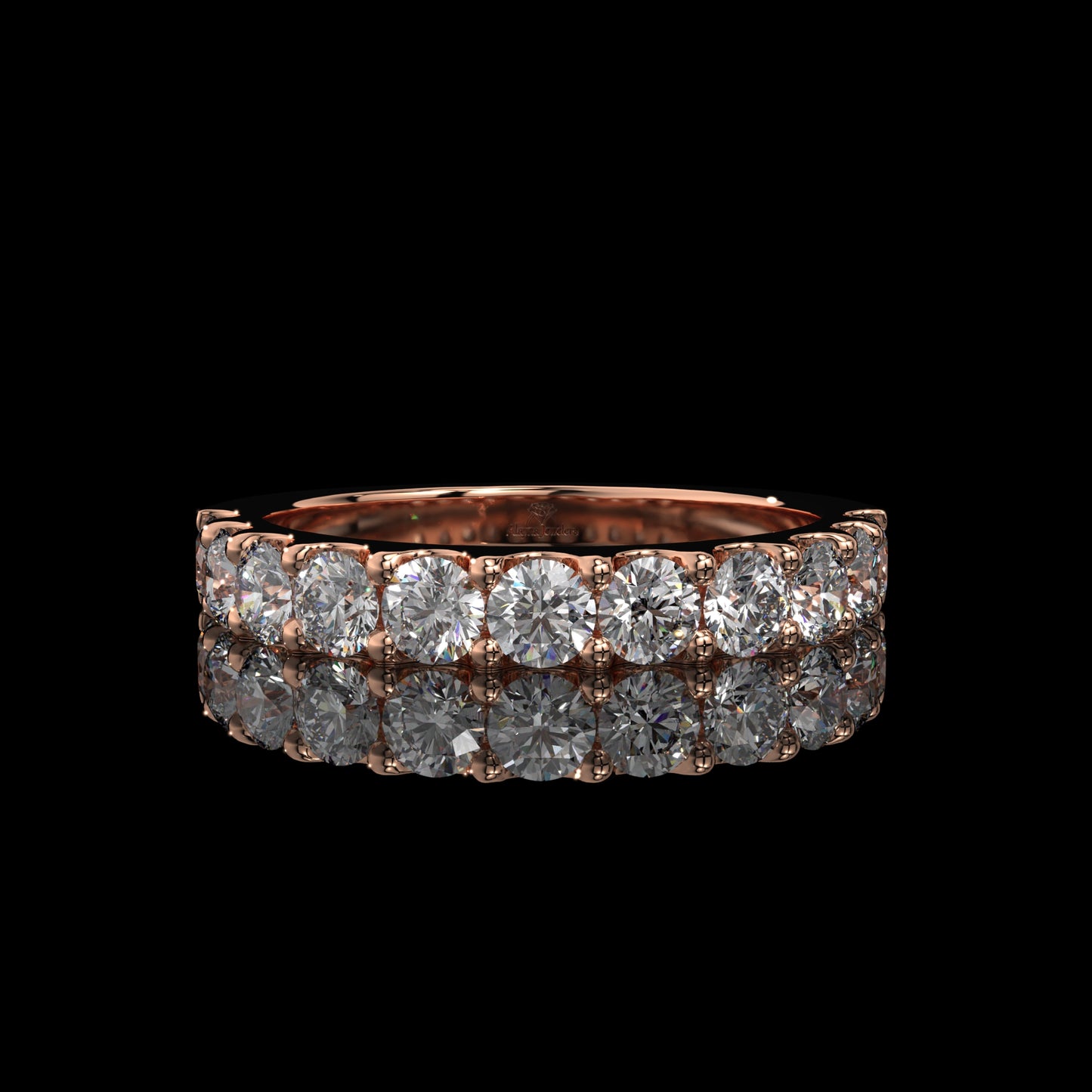 Round Brilliant Lab Diamond Wedding Band
