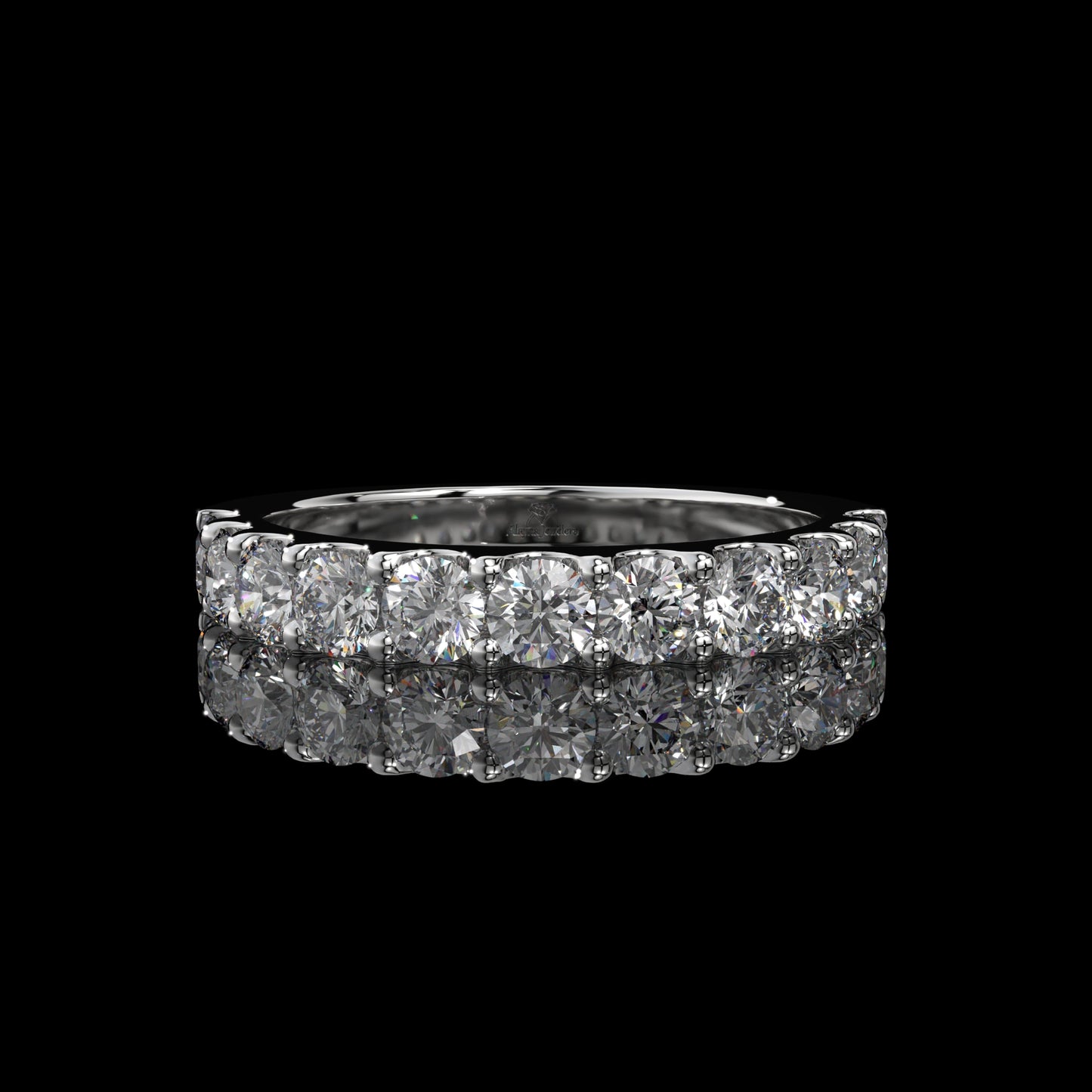 Round Brilliant Lab Diamond Wedding Band