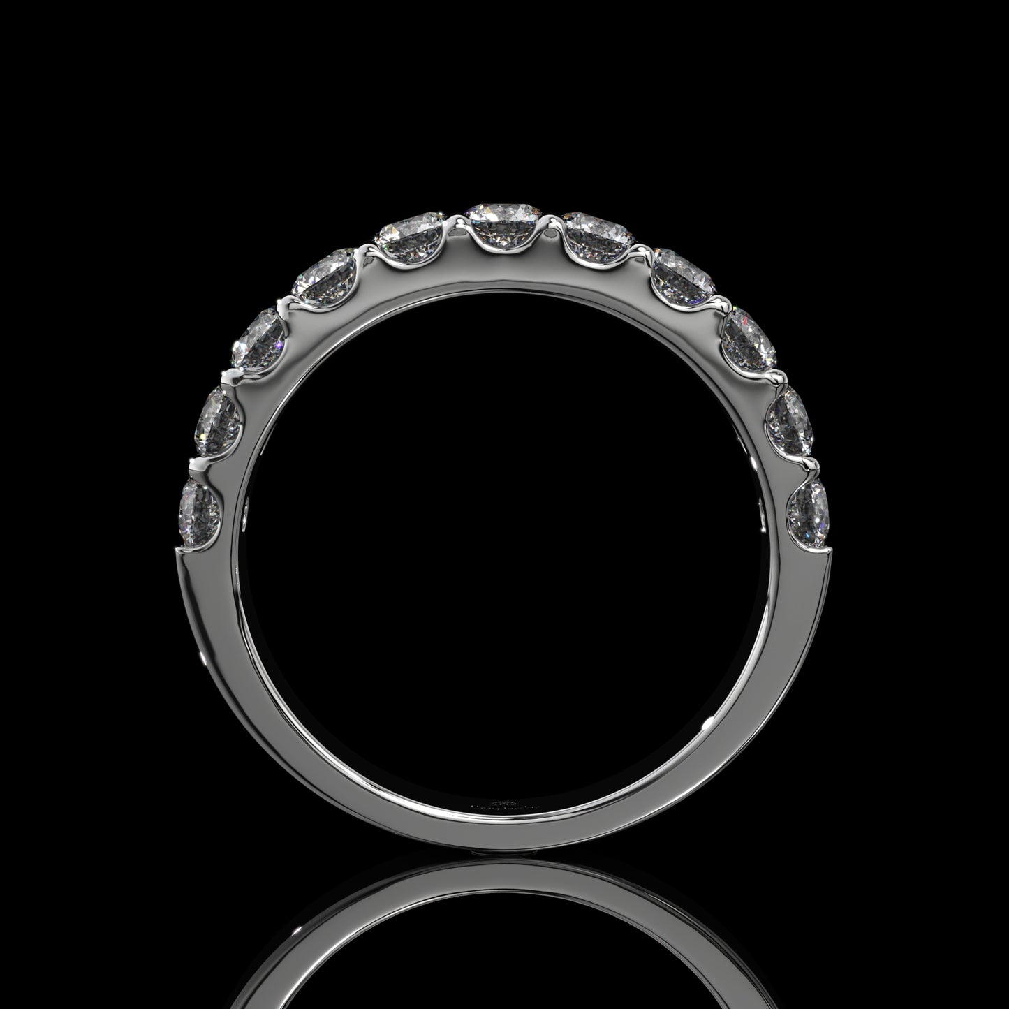 Round Brilliant Lab Diamond Wedding Band