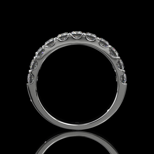 Round Brilliant Lab Diamond Wedding Band