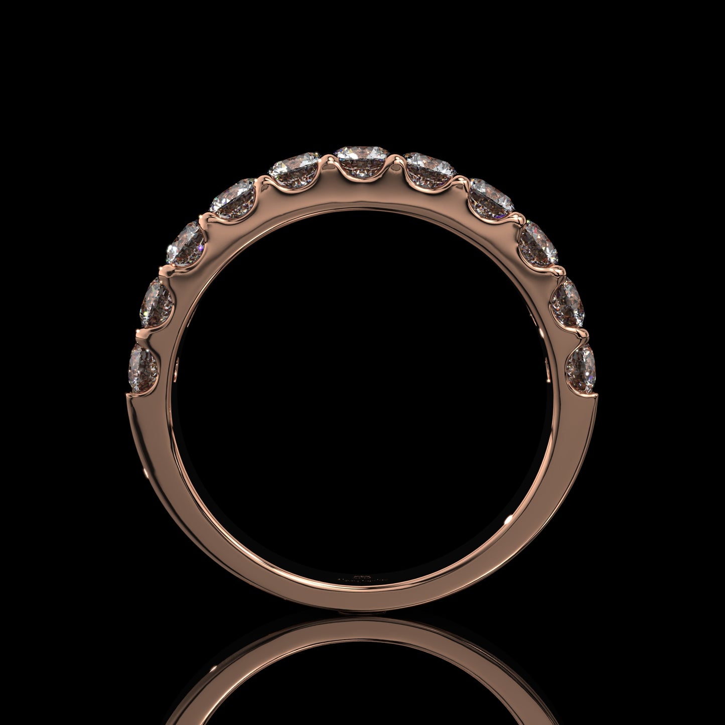 Round Brilliant Lab Diamond Wedding Band