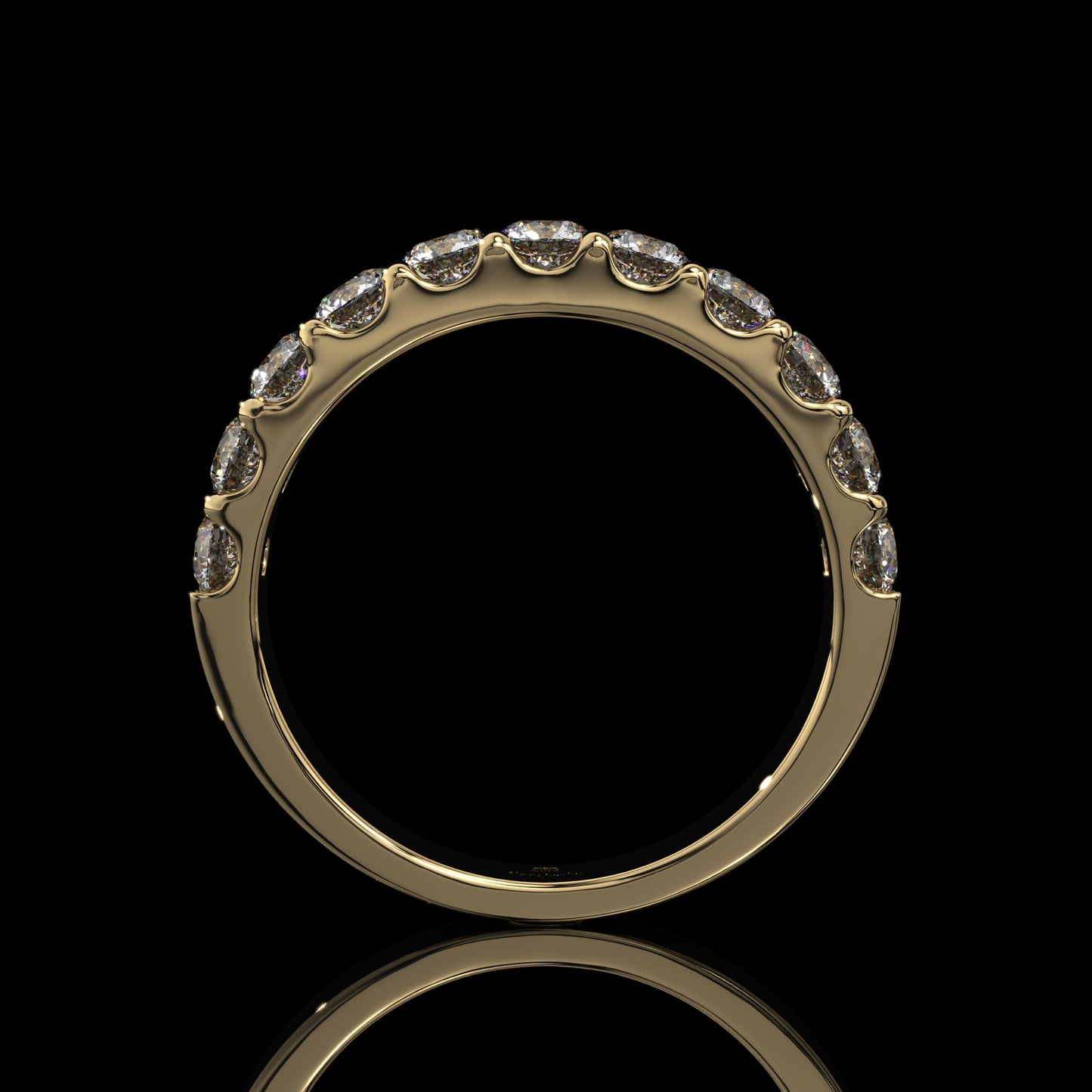 Round Brilliant Lab Diamond Wedding Band