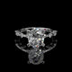 Oval Lab Diamond Engagement Ring with Shared Prong Band