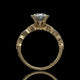Oval Lab Diamond Engagement Ring with Shared Prong Band