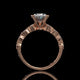 Oval Lab Diamond Engagement Ring with Shared Prong Band