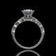 Oval Lab Diamond Engagement Ring with Shared Prong Band