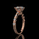Oval Lab Diamond Engagement Ring with Shared Prong Band