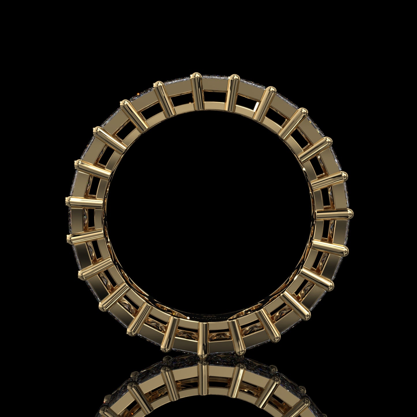 Emerald Cut Lab Diamond Eternity Band