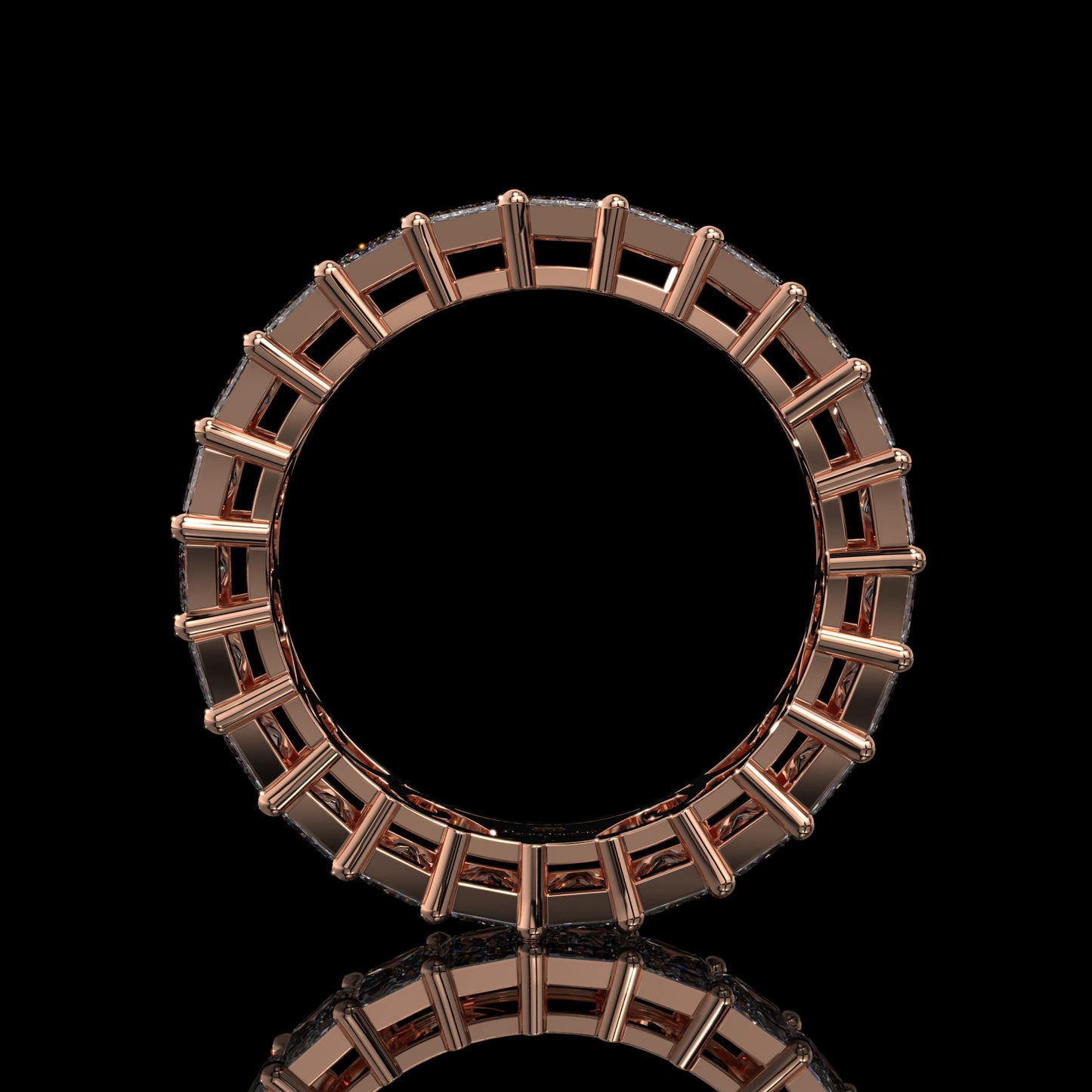 Emerald Cut Lab Diamond Eternity Band