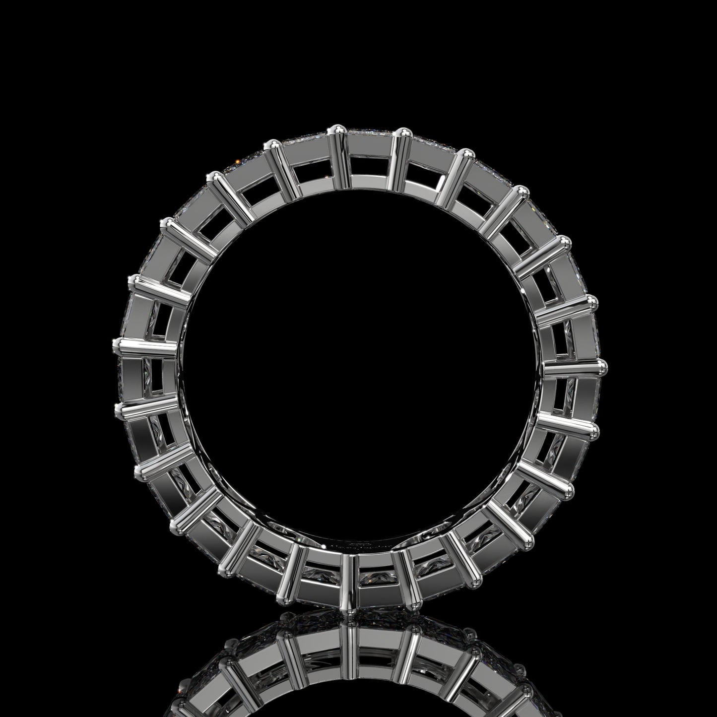 Emerald Cut Lab Diamond Eternity Band