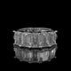 5 Stone Emerald Cut Lab Diamond Band – Sculpted Gold Design