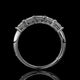5 Stone Emerald Cut Lab Diamond Band – Sculpted Gold Design