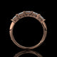 5 Stone Emerald Cut Lab Diamond Band – Sculpted Gold Design