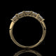 5 Stone Emerald Cut Lab Diamond Band – Sculpted Gold Design