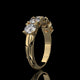 5 Stone Round Lab Diamond Band – Classic Gold Design