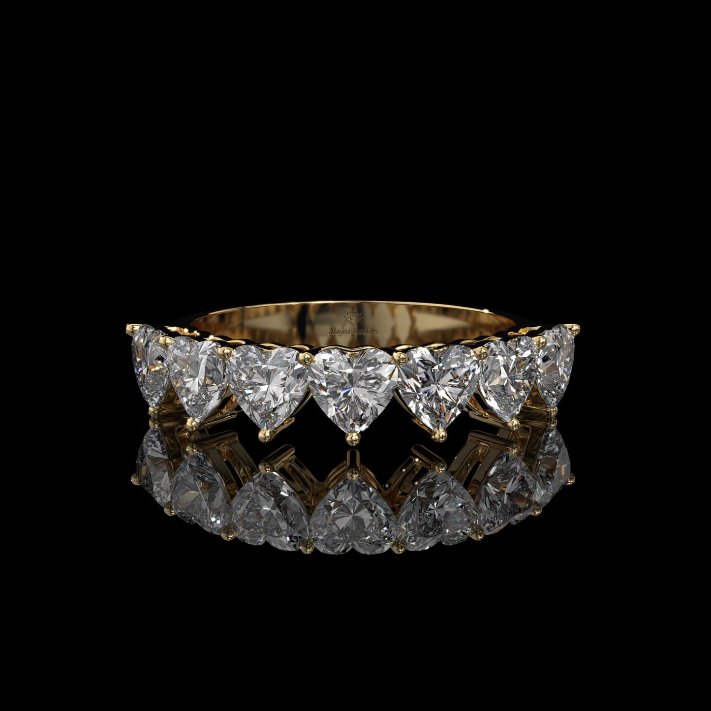 Heart Lab Grown Diamond Band – Elegant Heart Shape Design
