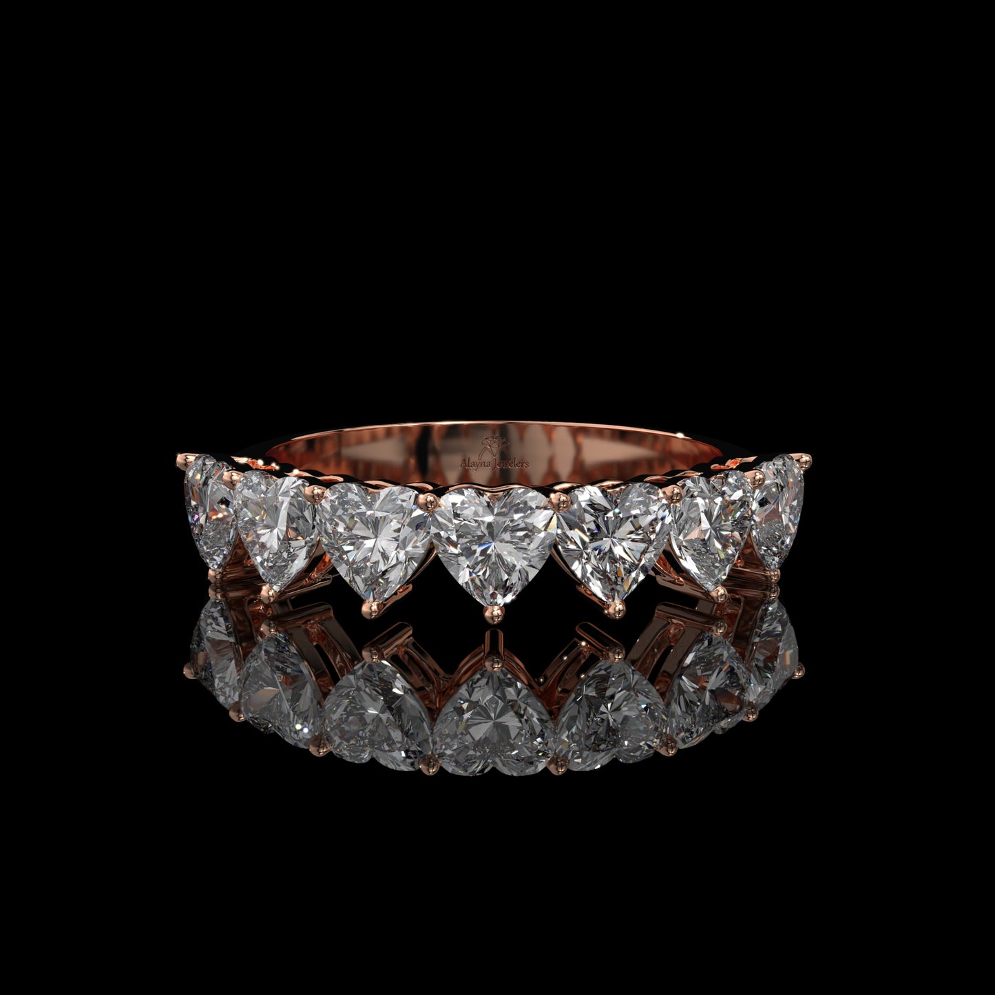Heart Lab Grown Diamond Band – Elegant Heart Shape Design