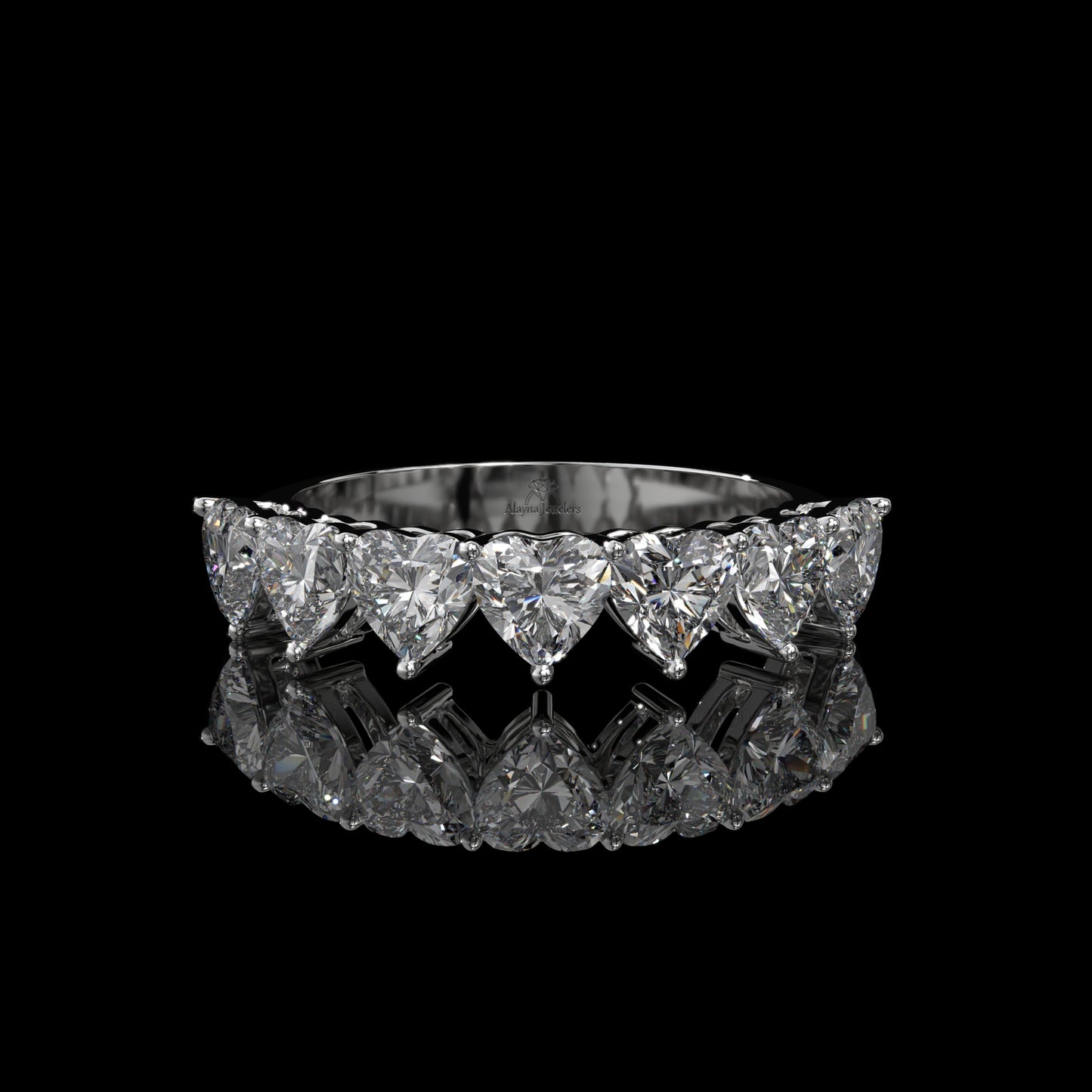 Heart Lab Grown Diamond Band – Elegant Heart Shape Design