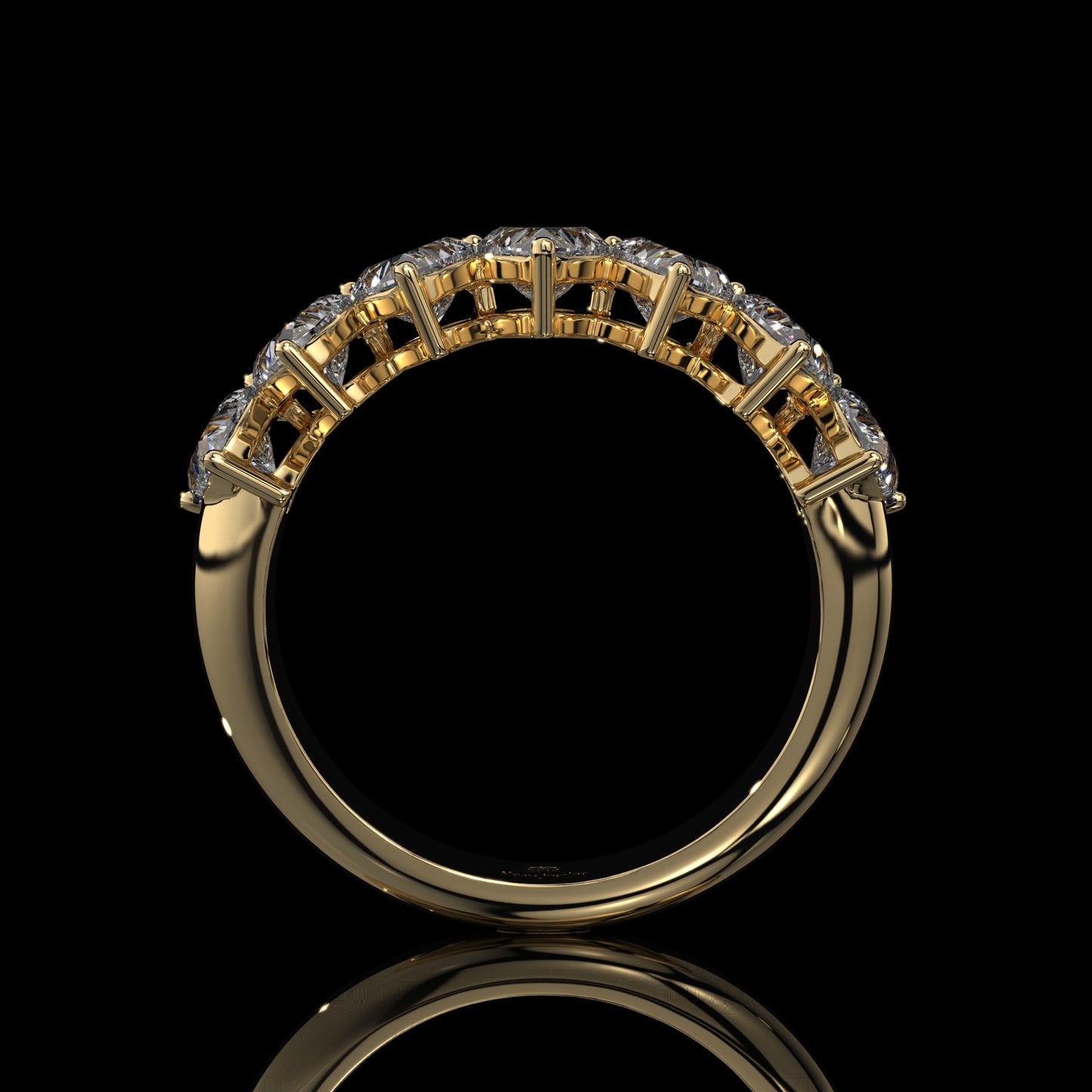 Heart Lab Grown Diamond Band – Elegant Heart Shape Design