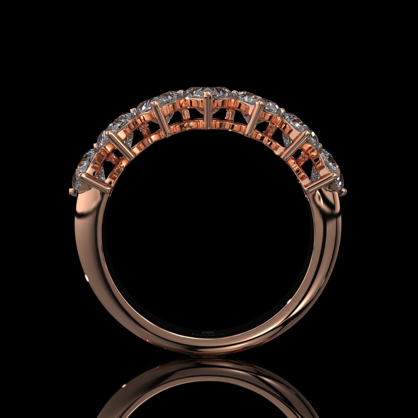 Heart Lab Grown Diamond Band – Elegant Heart Shape Design