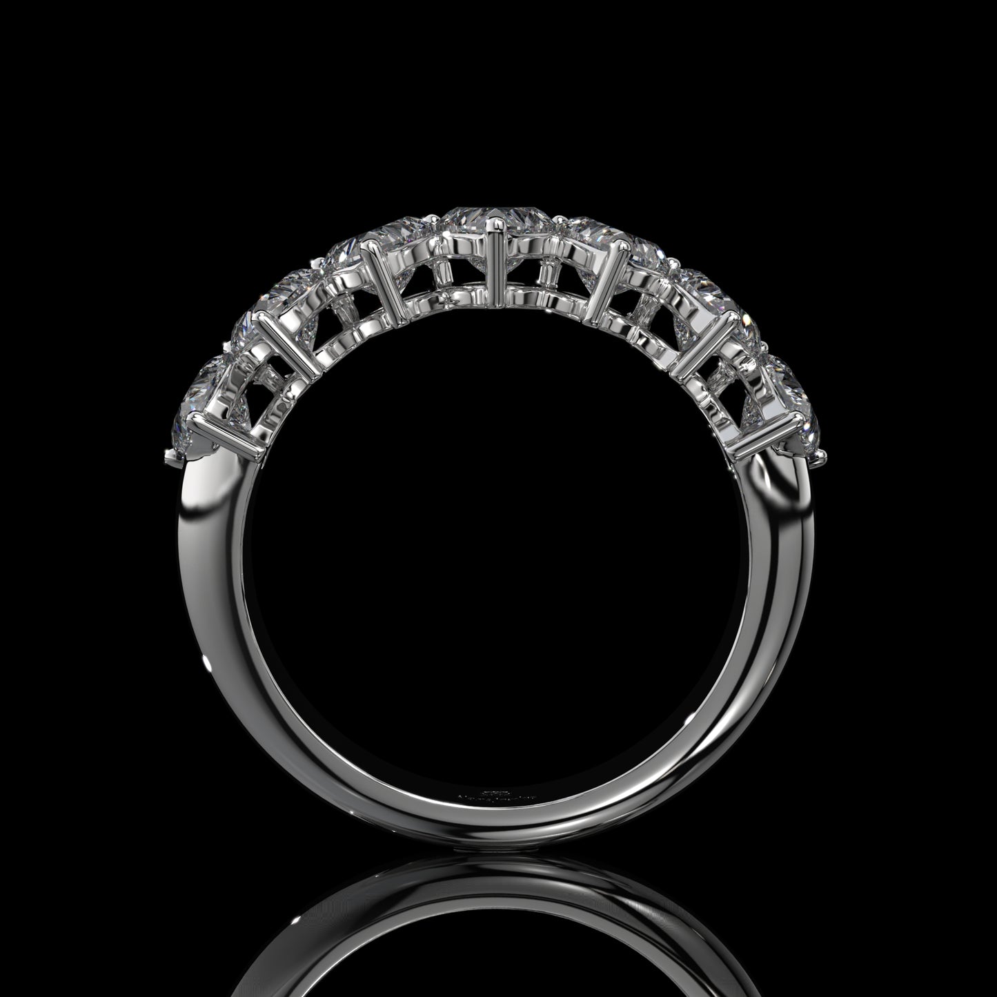 Heart Lab Grown Diamond Band – Elegant Heart Shape Design