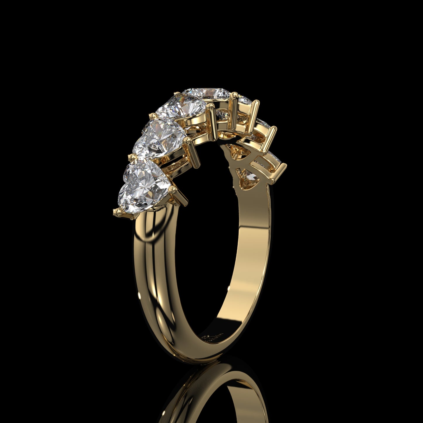 Heart Lab Grown Diamond Band – Elegant Heart Shape Design