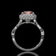 Pink Elongated Radiant Lab Diamond Ring with Hidden Halo & Pavé Gallery