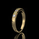 Alternating Yellow & White Round Lab Diamond Band
