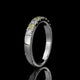 Alternating Yellow & White Round Lab Diamond Band