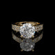 Round Lab Diamond Engagement Ring – Hidden Halo Cathedral Setting