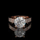Round Lab Diamond Engagement Ring – Hidden Halo Cathedral Setting