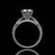 Round Lab Diamond Engagement Ring – Hidden Halo Cathedral Setting