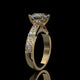 Round Lab Diamond Engagement Ring – Hidden Halo Cathedral Setting