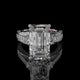 Baguette Lab Diamond Engagement Ring – Hidden Halo Cathedral Setting