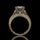 Baguette Lab Diamond Engagement Ring – Hidden Halo Cathedral Setting