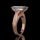 Baguette Lab Diamond Engagement Ring – Hidden Halo Cathedral Setting