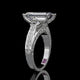 Baguette Lab Diamond Engagement Ring – Hidden Halo Cathedral Setting