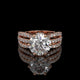 Round Cut Split Shank Hidden Halo Lab Diamond Engagement Ring